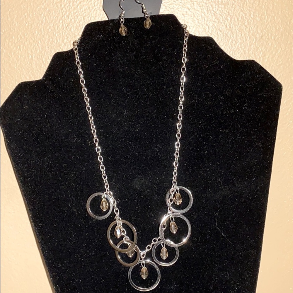 Simple necklace and earrings